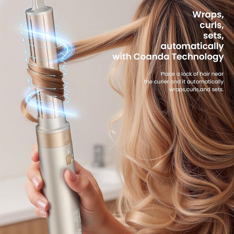 MESCOMB 6-in-1 Hot Air Styler – Hair Dryer & Air Styler with Straightener, Auto Curler, Volumizing Brushes, Frizz-Free Hair Styler for Straighting, Curling, Smoothing & Adding Volume, Not Damage - Image 5